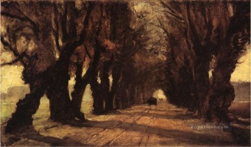  Diana Arte - Camino a Schleissheim paisajes impresionistas de Indiana bosque de Theodore Clement Steele